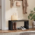thumbnail image 2 of 35-Inch Bamboo Dining Bench, Indoor Long Bench for Living Room, Hallway, or Bedroom, Outdoor Use, 2 of 7
