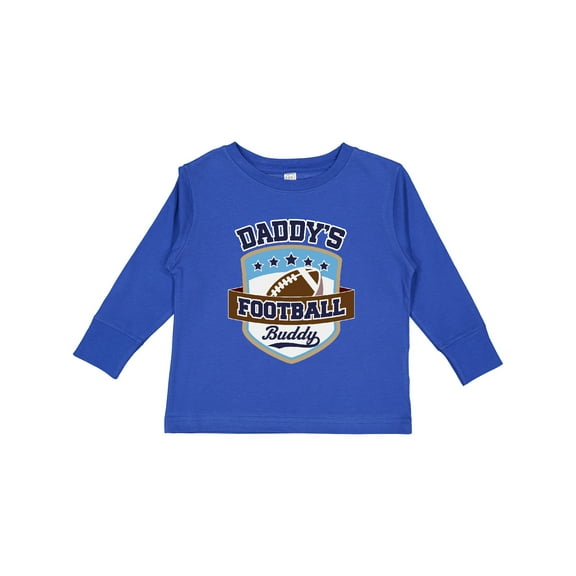 Inktastic Daddy Football Buddy Boys or Girls Long Sleeve Toddler T-Shirt