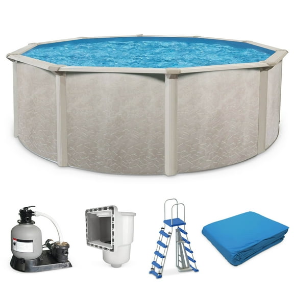Aquarian Phoenix 24'x52" Round Above Ground Pool w/ Pump, Ladder, Liner, Skimmer
