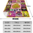 thumbnail image 4 of Softball Accessories, Party Favors & Team Gifts - Girls Softball Blanket 50" x 40", 4 of 5