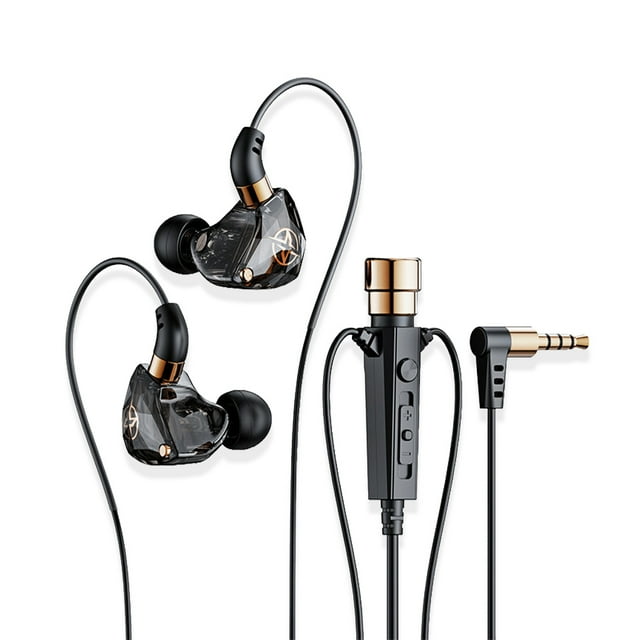 Methold Auriculares con cable Cable TPE Reducción de ruido de 90 grados Auriculares intrauditivos Transmisión en vivo para el hogar Canto Teléfono y Comunicación negro 1.2 millones