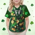 thumbnail image 4 of Las Niñas Serán Niñas Bruja Camisa Lindo Día de San Patricio Imprimir Mangas Cortas Casual para Niños Manga Corta Camisa de Vestido, 4 of 9