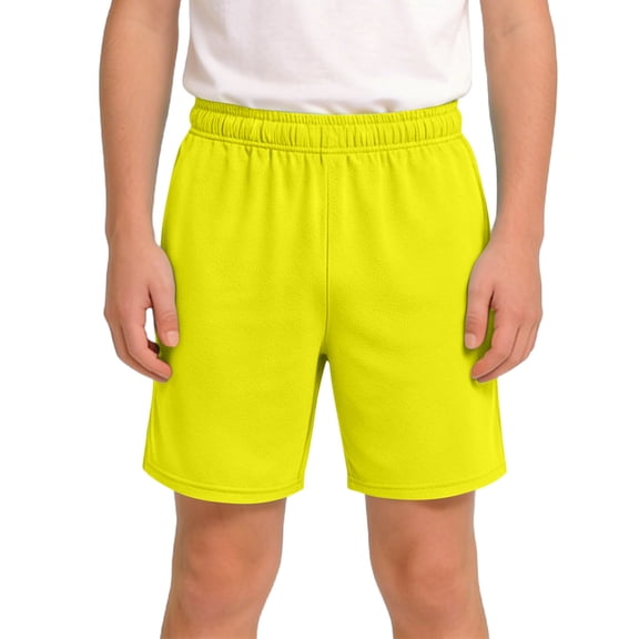 Zpanxa Boys Solid Color Athletic Shorts with Pockets and Elastic Waist Age 3-4 Years