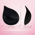thumbnail image 2 of Segolike 2 Pairs Removable Bra Pad Inserts Sponge Pads for Sport Bikini Bra , Black, 10x10cm, 2 of 5