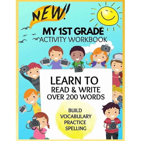 New 1st Grade Sight Words Activity Book: Learn to Read and Write Build Vocabulary Practice Spelling, (Paperback)