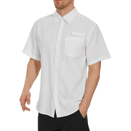 Bassdash Men s UPF 50+ Short Sleeve Button Down Fishing Shirt Breathable Lightweight for Outdoors Hiking Camping