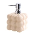 thumbnail image 3 of Dispensador de jabón líquido de cerámica, botella dispensadora de loción, líquido de baño de cerámica Blanco, 3 of 9