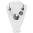 thumbnail image 5 of Bocar Chunky Round Acrylic Pendant Collar Large Statement Costume Necklace for Women, 22inch (NK-10665-Grey), 5 of 6