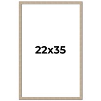 22x35 Frame Grey Solid Wood Picture Frame Width 1 Inches | Interior Frame Depth 0.5 Inches |
