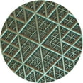 thumbnail image 1 of Ahgly Company Tapis Rond Lavable en Machine Intérieur Transitionnel Marron Chocolat, 3 Pieds Rond, 1 of 7
