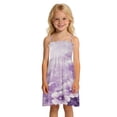thumbnail image 3 of Ttyddzy Woman' Casual-Dresses Sleeveless Camisole A-Line Dress for 2Y-7-8Y，Purple Water Blooms, 3 of 8