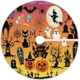 thumbnail image 1 of FMSHPON Halloween Halloween Woods Spooky Tree Pumpkins Xmas Christmas Tree Skirt Stand Mat for Holiday Party Decoration Indoor Outdoor 36 inches, 1 of 6