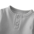 thumbnail image 4 of Timegard Baby Clothes Boy Girls Button Ribbed Knit Sweater Shirts Toddler Solid Color Infant Tops Fall, 4 of 7