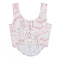 thumbnail image 4 of Lilgiuy Women Casual Eyelet Lace-up Floral Print Fishbone Court Vintage Corset Straps Tank Top Pink,10 for 2022, 4 of 4