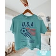 thumbnail image 3 of Comfort Colors 90s United States of America Soccer Team Boxy Tee, Retro USA Team Graphic Crop Tee, 3 of 5