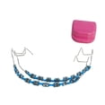 thumbnail image 4 of Accesorios de práctica de decoración temporal Cadena de tirantes de moda DIY Decorativo con azul, 4 of 9