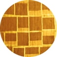 thumbnail image 1 of Ahgly Company Indoor Round Abstract Yellow Contemporary Area Rugs, 6' Round, 1 of 4