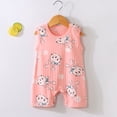 thumbnail image 2 of Tranfacy Boys and Girls 0-24 Months Rompers Sleeveless Bodysuit All Over Print Snap Button Jumpsuit Crawling Wear, 2 of 4