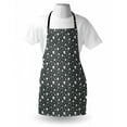 thumbnail image 4 of Star Apron, Greyscale Illustration Chalk Design Hand Drawn 5 Pointed Geometric Shapes, Unisex Kitchen Bib with Adjustable Neck for Cooking Gardening, Adult Size, Charcoal Grey White, by Ambesonne, 4 of 4