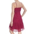 thumbnail image 3 of GUESS Womens Purple Lace Mini Party Dress S, 3 of 3