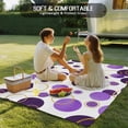 thumbnail image 4 of Purple Polka Dots Outdoor Rug for Patio/Deck/Porch, Non-Slip Large Area Rug 5 x 8 Ft, Modern Abstract Art Indoor Outdoor Rugs Washable Area Rugs, Reversible Camping Rug Carpet Runner, 4 of 8