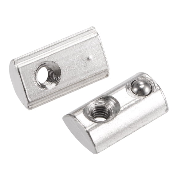 Uxcell M3 Roll in Spring T-nut with Ball Carbon Steel for 2020 Series Rail with 6mm Slot 50 Pack