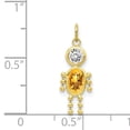thumbnail image 2 of 10k Yellow Gold November Boy Birthstone Necklace Charm Pendant Kid, 2 of 6