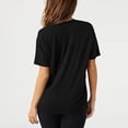 thumbnail image 6 of MIXUE Womens Summer Tops Solid Color V Neck Short Sleeve Fashion Sexy Shirts For Women Tee Shirts Daily-Wear,Black,XL, 6 of 7