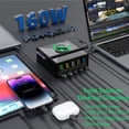 thumbnail image 2 of Estación de carga USB PEAKINGTECH de escritorio, 160 W de potencia, 5 puertos, 2 of 6
