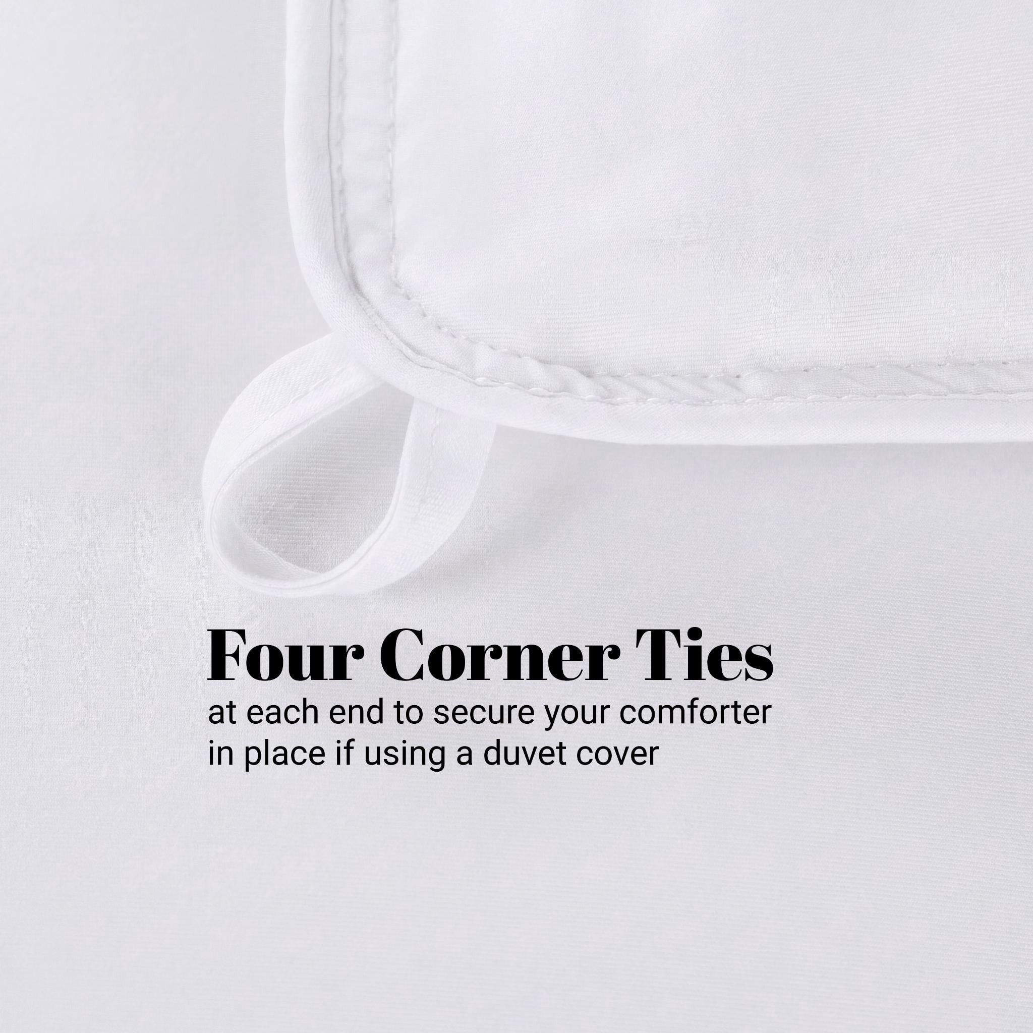 Superior Solid Comforter Down Alternative Bedding, Full/ Queen, White
