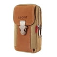 thumbnail image 1 of Minnieouse Exquisita artesanía, bolso deportivo para teléfono móvil para hombre, compañero para estilo de vida activo, bolso de mano para riñoneras caqui+longitudinal, 1 of 6
