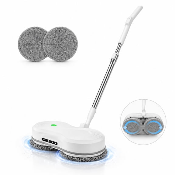 INSMART Cordless Electric Mop, 40W Dual Spin, Water Spray for Hard Floors