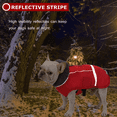 thumbnail image 5 of Qbleev Reflective Dog Coat with Furry Collar, Waterproof, Red, Medium, 5 of 7