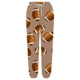 thumbnail image 3 of QQAMB Womens Sweatpant Game Day Football Graphic Print Elastic Waist Drawstring Sweatpants Loose Joggers Pants Khaki M, 3 of 3
