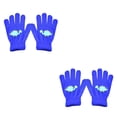 thumbnail image 2 of Guantes para niños sweethay Adorables cubiertas de dedos artesanales de punto cálido con patrón de dragón Azul marino Gris Azul claro Rojo púrpura claro, 2 of 6