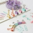 thumbnail image 3 of 65Pcs/Box Colorful Metal Paper Clip Binder Clip Pushpin Long Tail Clips Set Kawaii Creative Stationery Office Binding Supplies, 3 of 7