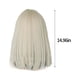 thumbnail image 3 of Pelucas Peluca de cabello sintético natural con flequillo Peluca de fibra resistente al calor Ombre Peluca rubia para mujeres Fiesta diaria Esponjosas para decorar fiestas diarias, 3 of 8