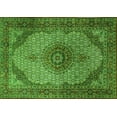 thumbnail image 1 of Ahgly Company Indoor Rectangle Medallion Green Traditional Area Rugs, 2' x 5', 1 of 1