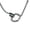silverA, variant on Möbius strip men's necklace, double-ring black onyx pendant necklace, silver interlocking ring men's necklace, holiday jewelry gift, for boyfriend or husband.