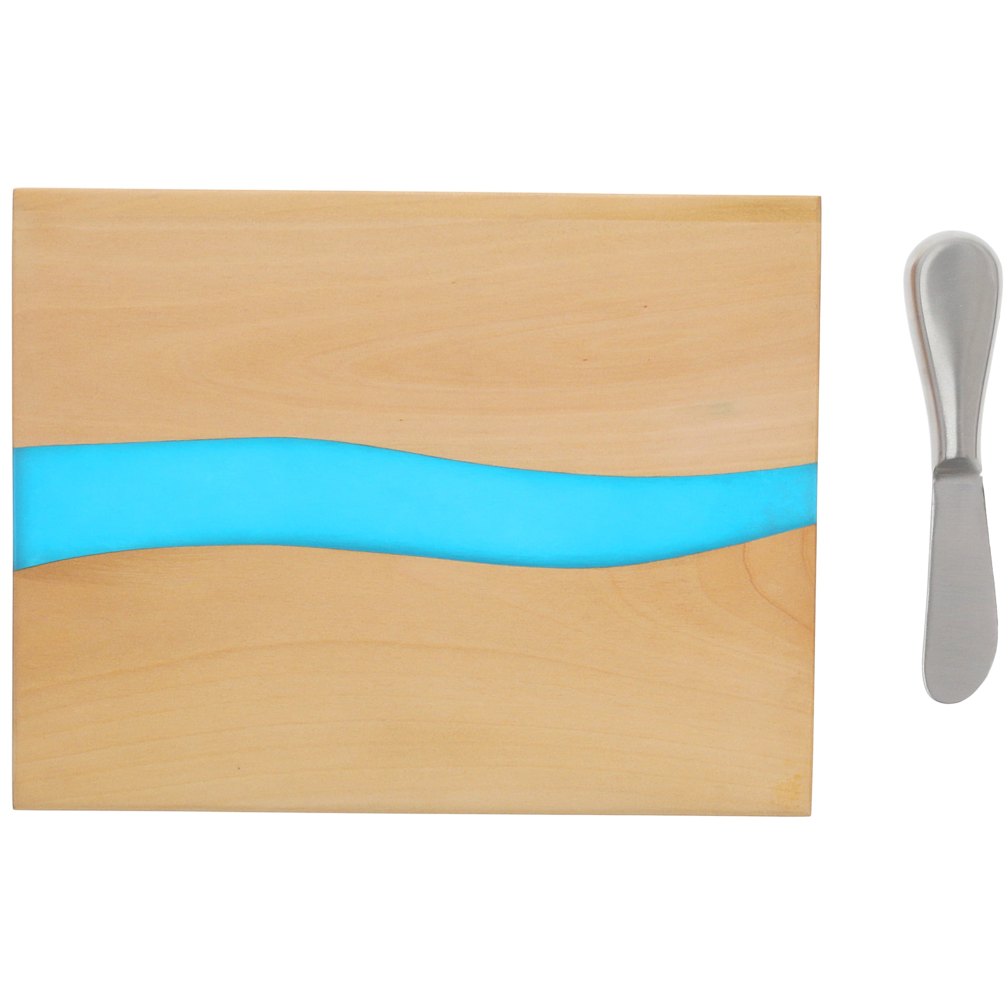 Pavilion Gift Company - Love - 9" Wood & Resin Cheese/Bread Board Set