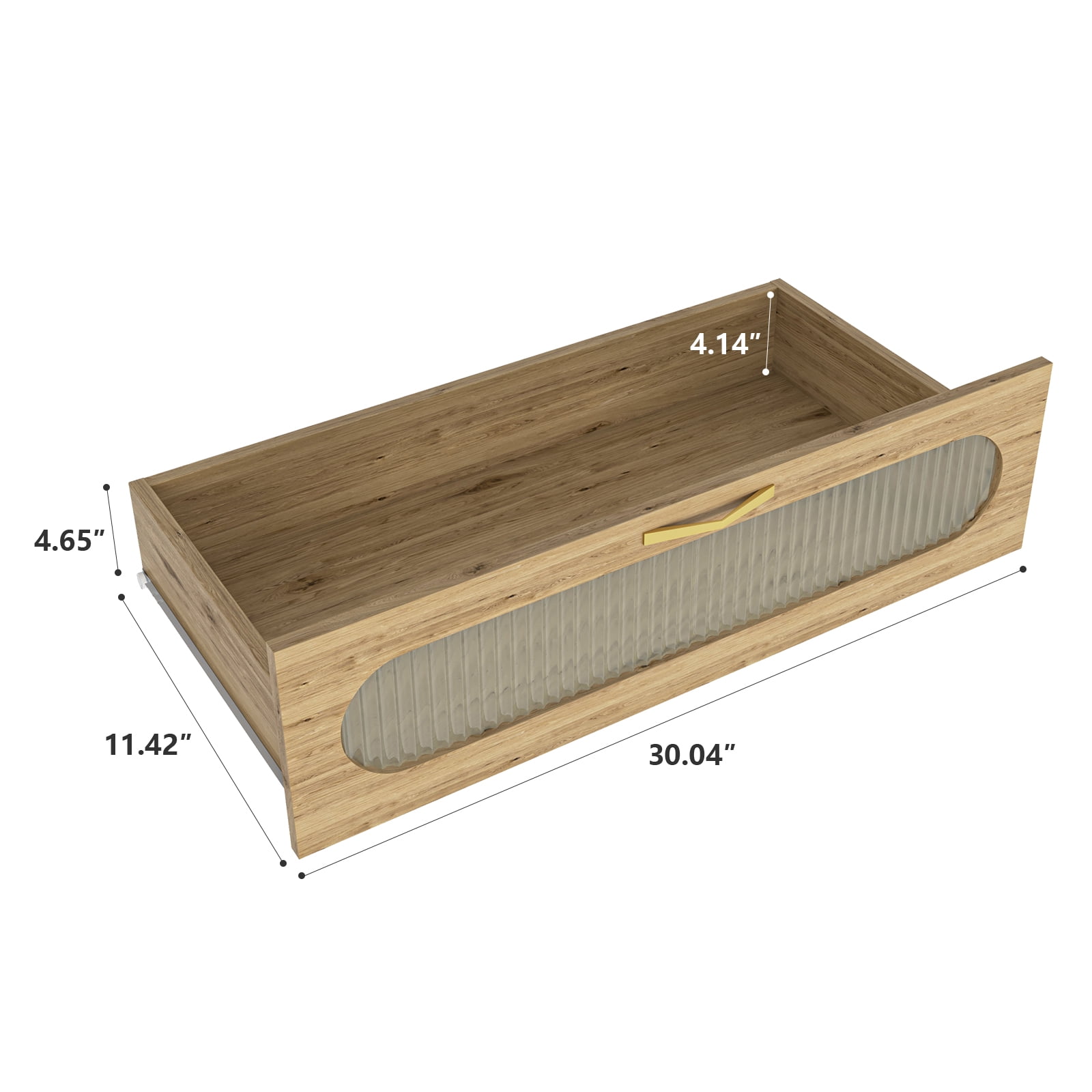 4-Drawer Dresser 31.5 Inch, Modern Chest of Drawers with Transparent Acrylic Doors, Storage Organizer for Bedroom and Entryway, Wood