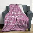 thumbnail image 2 of Warm Hugs Gift Throw Blanket,Warm and Soft Hug Blanket Inspirational Throw Blanket,Sympathy Gift Cancer Chemo Survivor Get Well Caring Gifts for Women After Surgery with Positive Gifts, 2 of 6
