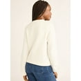 thumbnail image 2 of Free Assembly Women’s and Women 's Plus Welt Pocket Cardigan Sweater, Lightweight, Sizes XS-4X, 2 of 6