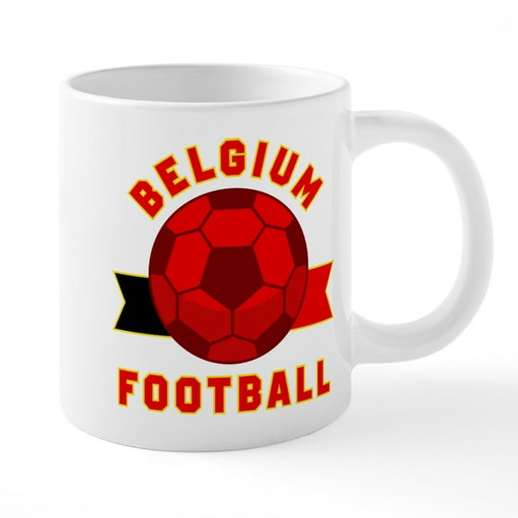 CafePress - Belgium Football Mugs - 20 Oz White Ceramic Mega Mug