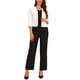 thumbnail image 2 of INSPIRAR CHIC Blazer Elegante para Mujeres, Chaqueta de Traje de Trabajo con Peplum, Sin Cuello, de Manga 3/4, Talla XL, Blanca, 2 of 6