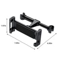 thumbnail image 3 of tumgatte Alloy Automobile Seat Vehicle-Mounted Rear Pillow-Mobile Phone Frame Flat Mobile Phone Frame Rotatable Telescopic (Card Deduction) Summer Savings, 3 of 7