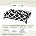 thumbnail image 6 of Rectangle Table Cloth, Black and White Moroccan Pattern Resistant Washable Tablecloth Decorative Table Cover for Dining, Indoor and Outdoor, 6 of 6