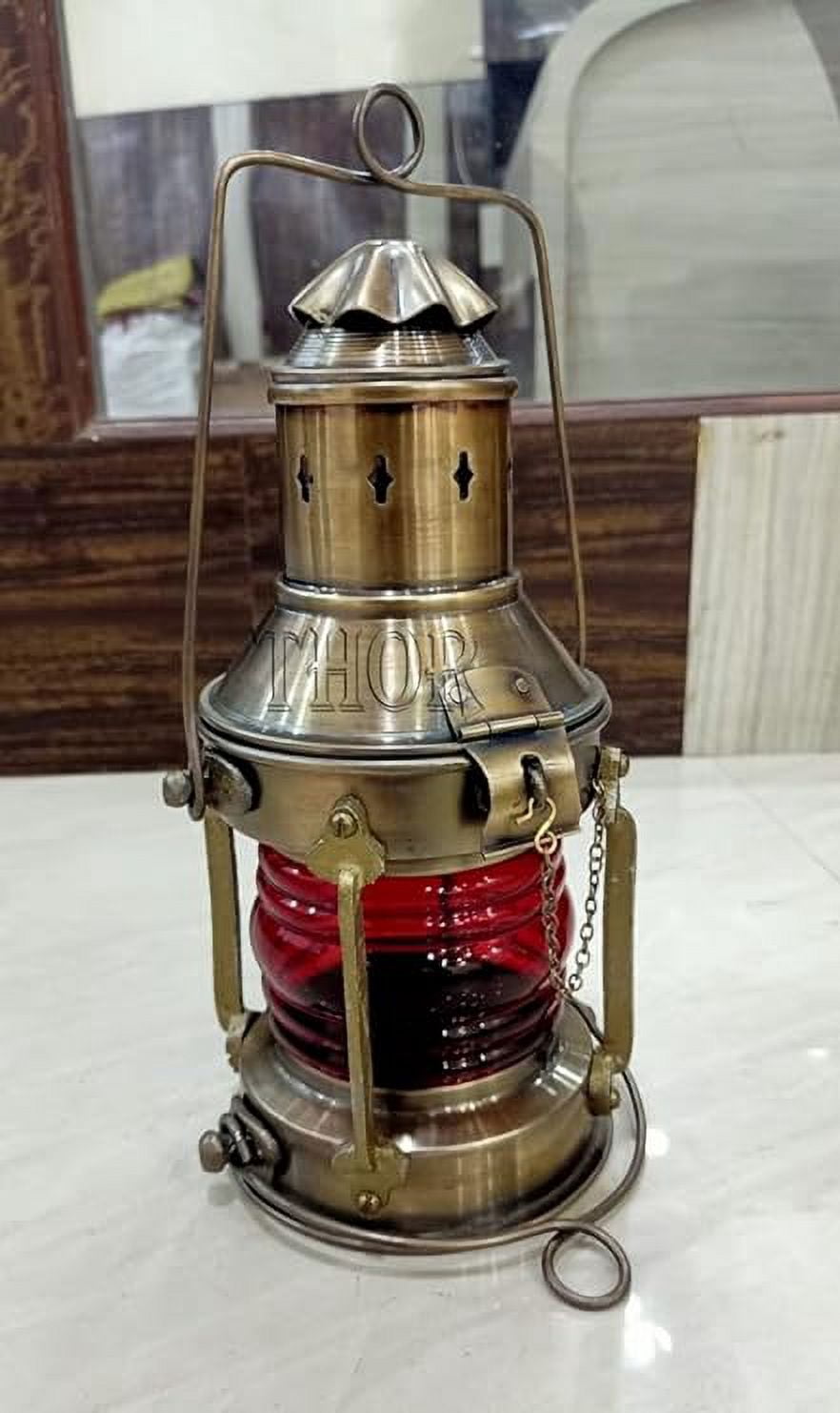 Vintage Antique Oil Lamp Maritime Ship Lantern-Anchor Boat Light Lamp Decor Rustic Vintage Home Decor Gifts