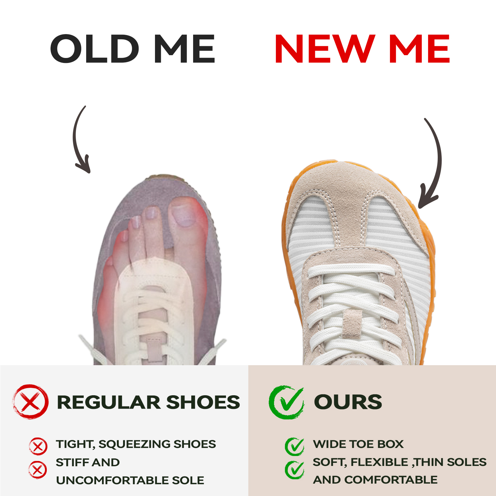 HIWISSAFE Barefoot Sneakers Wide Toe Box Unisex photo 5