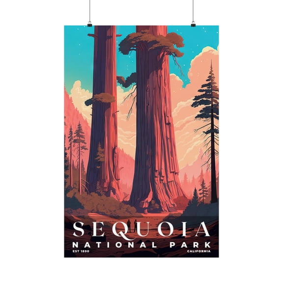 ELNEIT - Sequoia National Park Poster, Unframed Matte Paper, S03